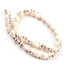 Load image into Gallery viewer, Skull Beads White Skull Beads Ivory Skull Beads Halloween Beads Turquoise Skull Beads 12mm Beads 12mm Skull Beads 550pcs