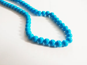8mm Glass Beads Robin's Egg Blue Glass Beads Glass Beads 8mm Beads Bulk Beads 32" 100 pieces