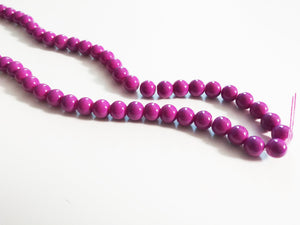 8mm Glass Beads Orchid Purple Glass Beads Glass Beads 8mm Beads Bulk Beads 32" 100 pieces