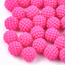 Load image into Gallery viewer, Berry Beads Bumpy Beads Rubber Beads Acrylic Beads Assorted Beads Wholesale Beads 12mm Beads Plastic Beads Pink Berry Beads 10pcs