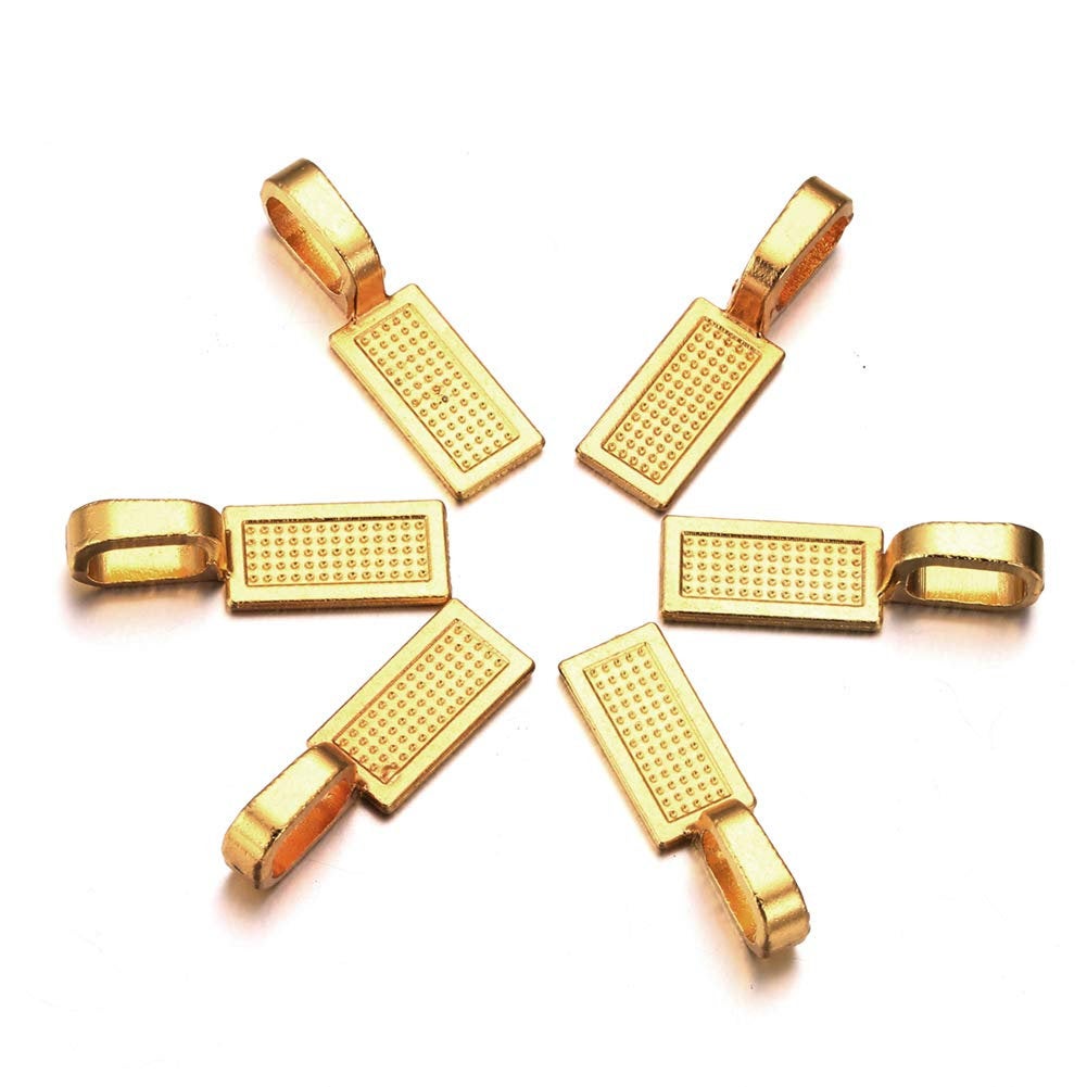 Glue on Bails Jewelry Bails Gold Bails Medium Bails Tile Bails Rectangle Bails Wholesale Findings BULK 50 pieces