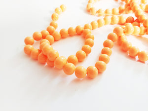 Orange Beads Creamsicle Orange Beads 8mm Glass Beads 8mm Beads Wholesale Beads BULK Beads Double Strand 106 pieces