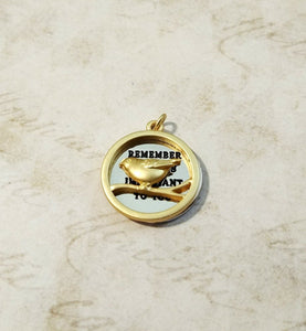 Quote Charm Hidden Message Pendant 2 Tone Charms Bird Charms Silver Quote Charm Gold Bird Charm Inspirational Charm Important to You