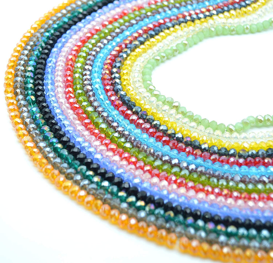 BULK Beads Glass Beads Wholesale Beads Assorted Beads Faceted Glass Beads Rondelle Beads 6mm Beads Abacus Beads 6mm Glass Beads 1350pcs