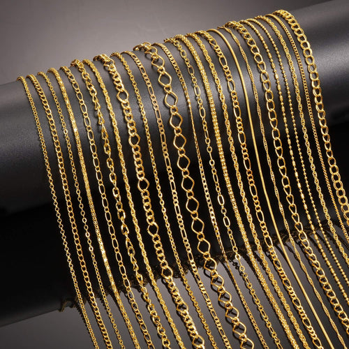 Bulk Chains Bulk Necklaces Wholesale Chains Gold Chains 20 Inch Chains 18K Gold Chains Silver Ball Chains Assorted Chains 20pcs