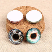 Load image into Gallery viewer, Eye Cabochons Animal Eyes Glass Eye Flatbacks Flat Back Cabochons Assorted Cabochons Glass Domes 10mm Cabochons BULK 50pcs