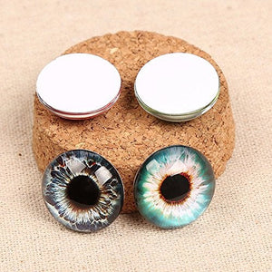 Eye Cabochons Animal Eyes Glass Eye Flatbacks Flat Back Cabochons Assorted Cabochons Glass Domes 10mm Cabochons BULK 50pcs