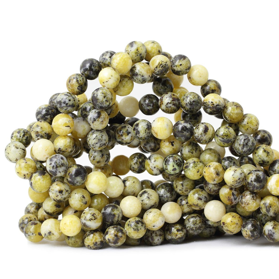 Yellow Turquoise Beads Bulk Beads Set Natural Yellow Beads 8mm Turquoise Beads Wholesale Beads Gemstone Beads 10 Strands