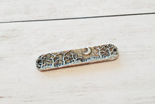 Load image into Gallery viewer, Connector Pendant Antiqued Silver Link Pendant Night Scene Connector Charm 2 Hole Pendant Moon Pendant PREORDER