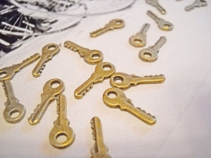 Key Charms Bronze Key Charms Key Charm Tiny Key Charms Bronze Keys Skeleton Keys Wholesale Keys Tiny Keys Small Key Charms 10 pieces