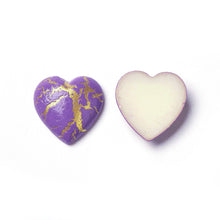 Load image into Gallery viewer, Resin Heart Cabochons Crackle Heart Flat Backs 12mm Cabochons Resin Cabochons Assorted Lot 5pcs