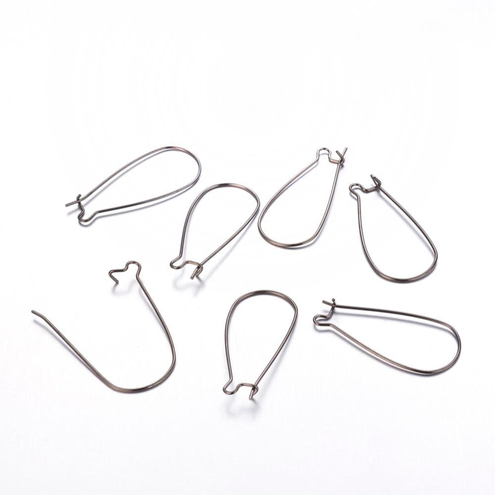 Kidney Earring Wires Black Gunmetal Earring Findings Black Ear Wires BULK Jewelry Supplies Wholesale Findings 50pcs