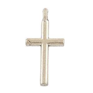 Cross Charms Antiqued Silver Small Cross Charms Catholic Cross Charms Christian Cross Charms 10 pieces 16mm