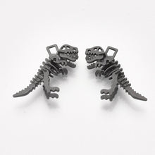 Load image into Gallery viewer, Dinosaur Bones Pendant Matte Black Gunmetal Dinosaur Pendant Dinosaur Charm T-Rex Pendant Dinosaur Charm 33mm