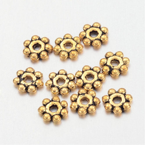 Spacer Beads Antiqued Gold Spacer Beads Wholesale Beads Bulk Bead Spacers 300 pieces 4mm