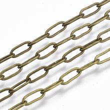 Load image into Gallery viewer, Bronze Chain BULK Chain Paperclip Chain Necklace Making Bronze Curb Chain Wholesale Chain Unfinished Chain Link Chain Necklace Chain 10ft