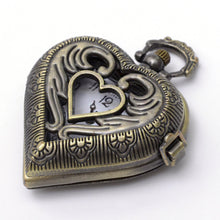 Load image into Gallery viewer, Clock Pendant Pocket Watch Steampunk Clock Movement Heart Pocket Watch Pendant Unique Steampunk Supply