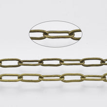 Load image into Gallery viewer, Bronze Chain BULK Chain Paperclip Chain Necklace Making Bronze Curb Chain Wholesale Chain Unfinished Chain Link Chain Necklace Chain 10ft
