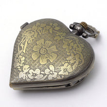 Load image into Gallery viewer, Clock Pendant Pocket Watch Steampunk Clock Movement Heart Pocket Watch Pendant Unique Steampunk Supply