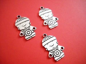 Boy Charms Silver Charms Kid Charms Silver Kid Charms Child Charms 3 pieces CLEARANCE was 2.00