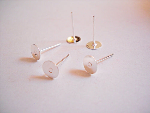 Earring Blanks Silver Blank Earrings Stud Earring Blanks Silver Earring Blanks Earring Findings Wholesale BULK 100 pieces
