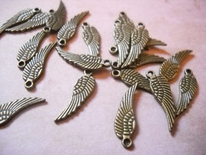 Angel Wing Charms-Bronze-200pcs-Wholesale Charms