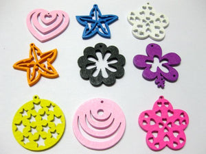 Wood Charms Pendants Laser Cut Wood Shape Pieces Wood Pendants Colorful Wood Charms Assorted Charms Lot BULK Charms 100pcs PREORDER