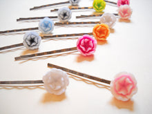 Load image into Gallery viewer, Bobby Pin Blanks Resin Flowers DIY Kit Hair Pin Kit Hair Accessory Findings Mum Cabochons Flat Backs 30pc Set YOU PICK
