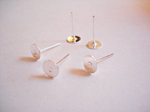 Earring Kit DIY Kit Jewelry Making Kit Flower Earrings Kit Do It Yourself Kit Flower Flat Back Cabochons Earring Blanks Earnuts 60pc Kit