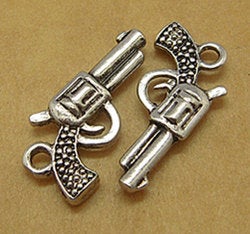 Gun Charms Pistol Charms Bulk Charms Antiqued Silver Western Charms Wholesale Charms 500pcs