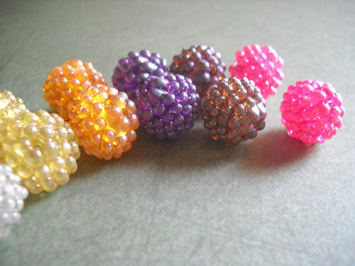 Berry Beads Bumpy Beads Acrylic Beads Assorted Beads Wholesale Beads 14mm Beads Plastic Beads Big Beads Set 10 pieces