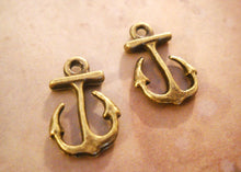 Load image into Gallery viewer, Anchor Charms Bronze Anchor Charms Anchor Pendants Ocean Charms Sea Charms Bronze Charms Nautical Charms 10 pieces