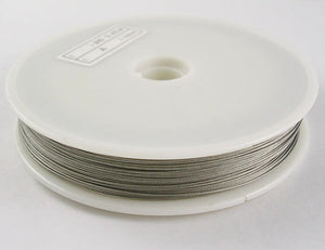 Tiger Tail Wire Silver Jewelry Wire Silver Wire .45mm Wholesale Wire Bulk Wire 164 feet 1 Roll Steel Wire