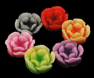 Flower Cabochons Resin Flowers Flat Back Flowers Peony Flowers 13mm Flower Flatbacks Assorted Cabochons 50 pieces