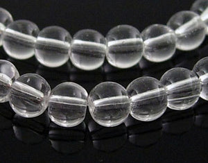 Glass Beads-Clear Beads-4mm-Wholesale Beads-5 Strands-80 Cents: Wholesale