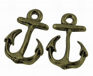 Anchor Charms Nautical Charms Antiqued Bronze Charms Bronze Anchor Charms 50pcs Wholesale Charms Anchor Pendants BULK Charms