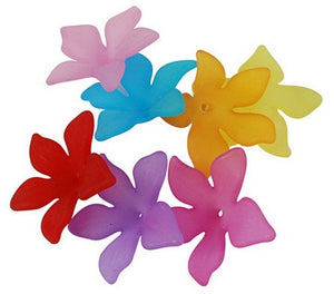 Flower Beads Bulk Beads Wholesale Beads Acrylic Beads Big Flower Beads 29mm Assorted Beads 50 pieces