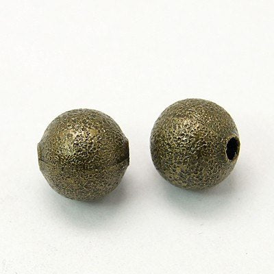 Bronze Beads 8mm Metal Beads Brass Beads Stardust Beads 8mm Beads Brass Metal Beads 10 pieces