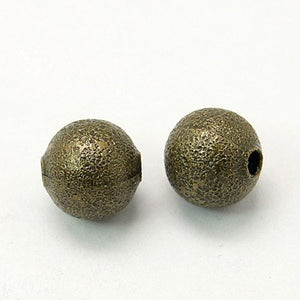 Bronze Beads 8mm Metal Beads Brass Beads Stardust Beads 8mm Beads Brass Metal Beads 10 pieces