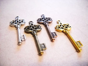 Skeleton Keys BULK Skeleton Keys Assorted Skeleton Keys 45mm 100 pieces Wholesale Skeleton Keys Key Pendants Wedding Keys