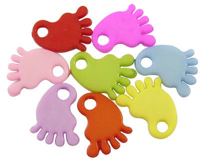 Baby Feet Pendants Feet Charms Baby Shower Favors Baby Pendants Baby Charms Acrylic Charms 18MM SAMPLE