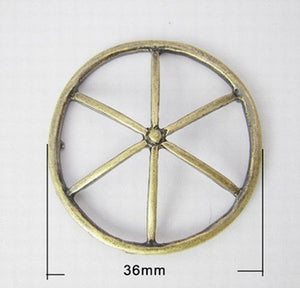 Pendants Connectors Wheel Pendants Antiqued Bronze Connectors Wholesale Charms Bulk Pendants Wagon Wheel Charms-50pcs