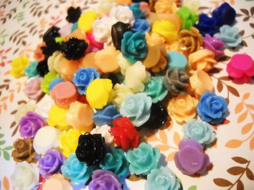 Flower Cabochons Resin Flowers Flower For Earrings 10mm Bulk Cabochons Wholesale Cabochons 100pcs