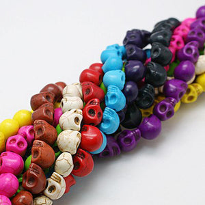 Skull Beads Halloween Beads Bulk Beads Wholesale Beads Assorted Beads 9x8 20 Strands 800 pieces