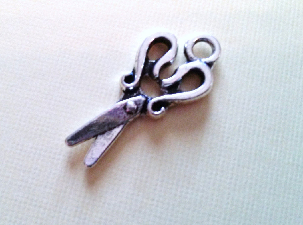 Scissor Charms Pendants Sewing Charms Wholesale Charms Antiqued Silver Charms SAMPLES 2 pieces