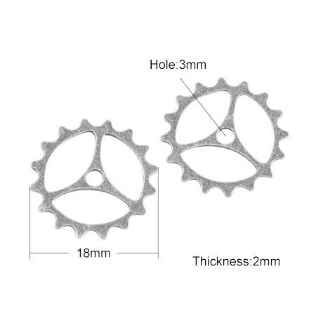 Clock Gears Watch Gears Steampunk Gears Antiqued Silver Wholesale Charms Bulk Gears 50pcs