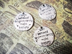 Word Charms Quote Pendants Word Pendants Weathered Charms Well Behaved Women Rarely Make History Charms Antiqued Silver Quote Charms 50pc PR