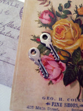 Load image into Gallery viewer, Key Charms Steampunk Key Pendants Antiqued Silver Keys Miniature Key Charms House Keys Tiny Key Charms 50 pieces Bulk Keys