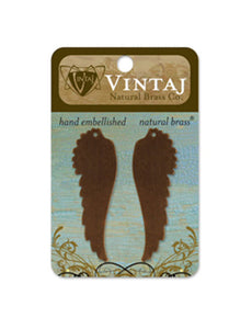 Metal Stamping Blanks Feathered Wings Large Angel Wings Stamping Blanks Metal Stamping 52mm Vintaj Made in USA