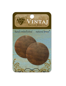 Metal Stamping Blanks Circle Blanks Large Circle Blanks 34mm Vintaj Stamping Blanks Natural Brass Made in USA